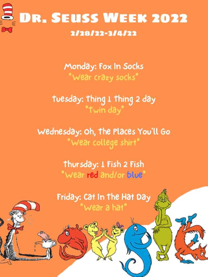 Early Childhood Presents Dr. Seuss Week! PBL Choice News