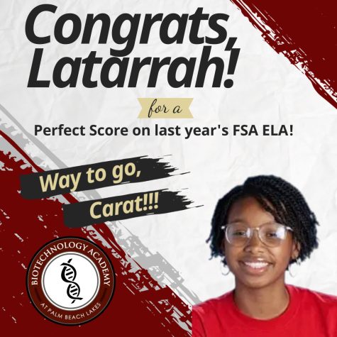 Congrats, Latarrah Box (Perfect Score)!!!